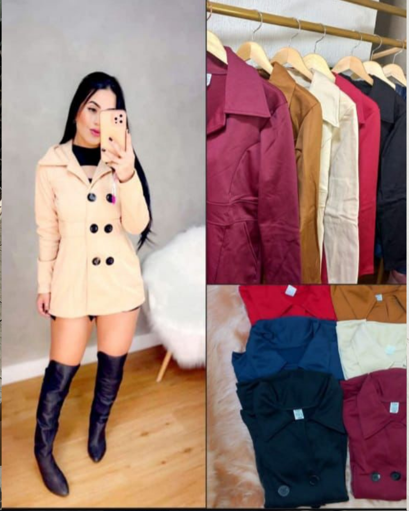 Casaco Botão – Bege Claro