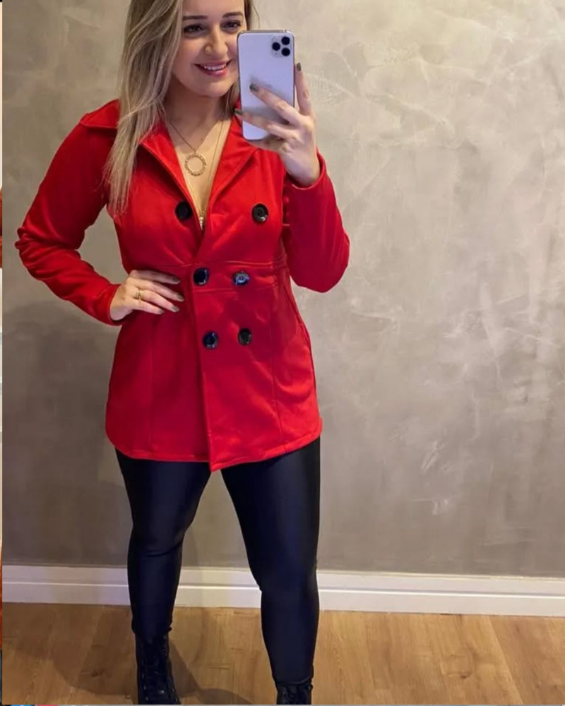 Casaco Botão – Vermelho