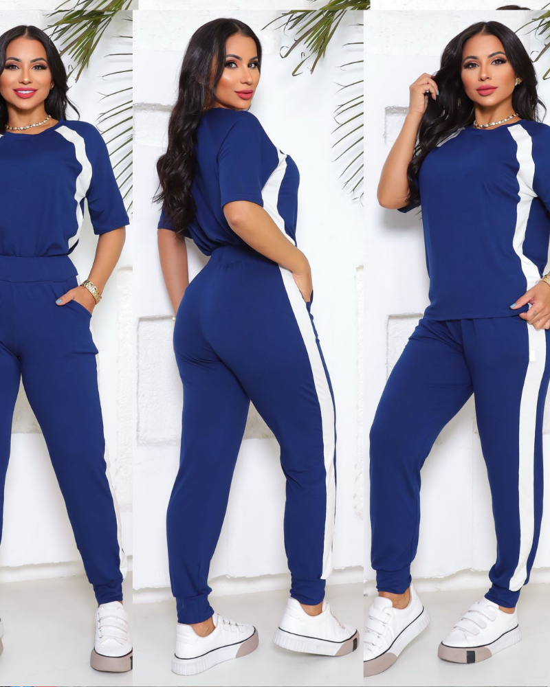 Conjunto de Moletom – Azul Marinho